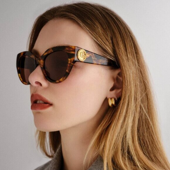 Gucci Accessories - GUCCI GG1408S 004 Butterfly Sunglasses Tortoiseshell